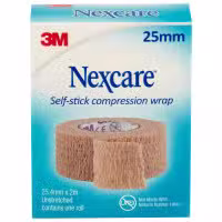 Nexcare Self Stick Compression Wrap 25mm x 2m Tan 1 Pack