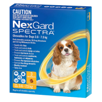NexGard Spectra Chewables For Small Dogs Yellow 3.6 to 7.5kg