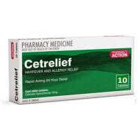 Pharmacy Action Cetrelief 10mg 10 Tablets