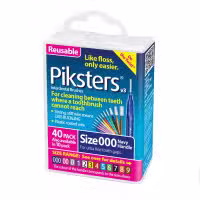 Piksters Interdental Brushes Navy Size 000 40 Pack