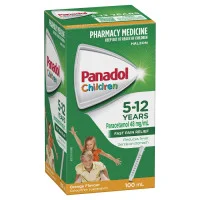 Panadol Children 5 to 12 Years Suspension Fever And Pain Relief Orange Flavour 100ml