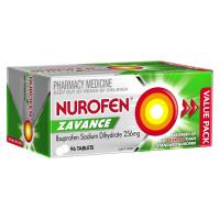 Nurofen Zavance Fast Pain Relief Tablets 256mg Ibuprofen 96 Value Pack