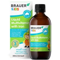 Brauer Kids Liquid Multivitamin with Iron 200ml