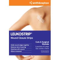 Leukostrip Wound Closure Strips 3 Pouches of 3 Strips 6.4mm x 76mm