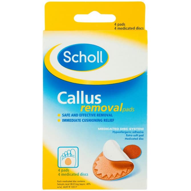 Buy Scholl Callus Removal Pads 4 Medicated Discs Online