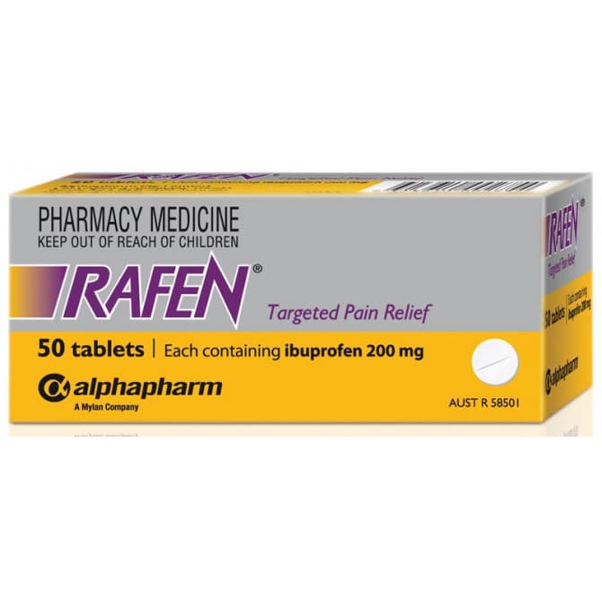 Shop Rafen Ibuprofen 200mg 50 Tablets Online