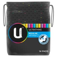 U By Kotex Regular Wing Ultrathins 14 Pack
