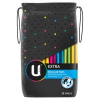 U By Kotex Regular Wing Extra Pads 16 Pack