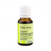 Lively Living Essential Oil Organic Lemongrass 15ml