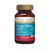 Herbs of Gold Ginkgo Biloba 6000 60 Capsules