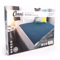 Conni Reusable Bed Pad With Tuck Ins 100 X 100cm Teal Blue