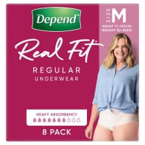 Depend Real Fit Underwear for  Women Medium 8 Pack