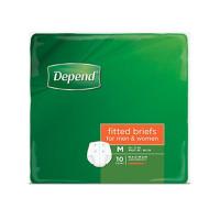 Depend Fitted Briefs For Men and Women Medium 10 Pack