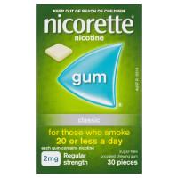 Nicorette Gum Classic Regular Strength 2mg 30 Pack 