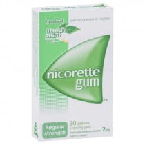 Nicorette Gum Freshmint Regular Strength 2mg 30 Pack