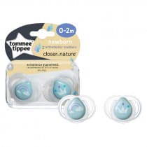 Tommee Tippee Closer to Nature Newborn Anytime Soothers 0-2 Months 2 Pack