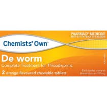 Chemists Own De Worm Chewable 2 Tablets