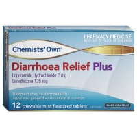 Chemists Own Diarrhoea Relief Plus Chewable 12 Tablets
