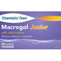 Chemists Own Macrogol with Electrolytes Junior 6.88g 30 Sachets