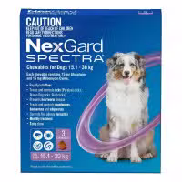 Nexgard Spectra Chewables For Large Dogs 15.1 30kg Purple 3 Pack