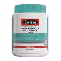 Swisse Odourless High Strength Wild Fish Oil 1500mg 400 Capsules