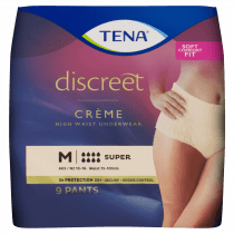 Tena Discreet Cream High Waist Underwear Super Medium 9 Pack