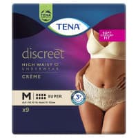 Tena Discreet Cream High Waist Underwear Super Medium 9 Pack