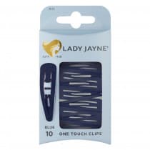 Lady Jayne One Touch Clip Blue 10 Pack
