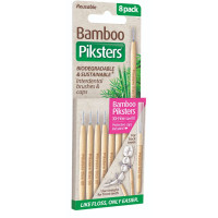 Piksters Bamboo Straight Interdental Brush Size 00 8 Pack