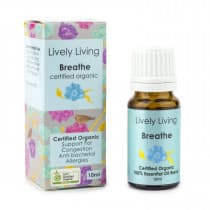Lively Living Essential Oil Blend Certified Organic Breathe 10ml