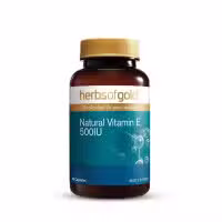 Herbs of Gold Natural Vitamin E 500IU 50 Capsules