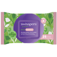 Swisspers Eco Sensitive Biodegradable Facial Wipes 25 Wipes