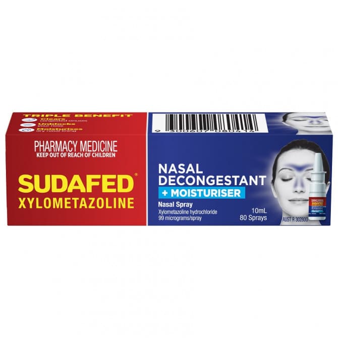 Shop Sudafed Xylo Nasal Decongestant Spray 10ml Online