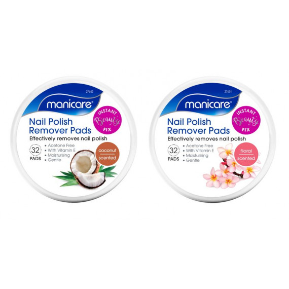 Shop Manicare Nail Polish Remover Pads Coconut 32 Pads Online
