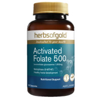 Herbs of Gold Activated Folate 500 60 Capsules