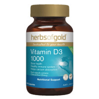 Herbs of Gold Vitamin D3 1000 240 Capsules VEGAN