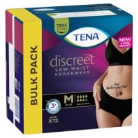 Tena Pants Womens Discreet Black Medium 12 Pack