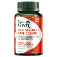 Natures Own High Strength Garlic 10000mg 100 Tablets