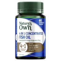 Natures Own 4 in 1 Concentrated Fish Oil Odourless 60 Capsules 