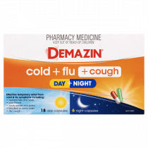 Demazin Cold + Flu + Cough Day & Night 24 Capsules