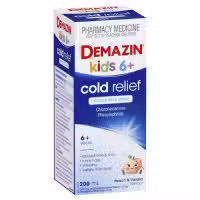 Demazin Kids 6 Plus Cold Relief Colour Free Syrup 100ml