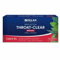 Bioglan Rapid Action Throat Clear Menthol 20 Lozenges