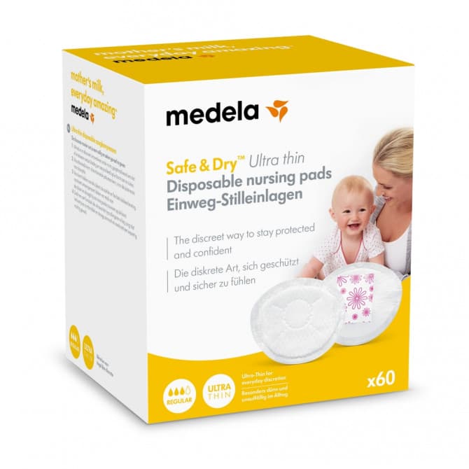 Buy Medela Safe & Dry Ultra Thin Disposable Nursing Pads 60 Pack Online