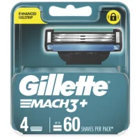 Gillette Mach3 Plus Replacement Cartridges 4 Pack