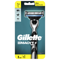 Gillette Mach3+ Razor (1 Handle + 2 Cartridges)