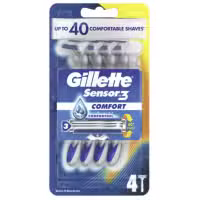 Gillette Sensor 3 Comfort Disposable Razors 4 Pack