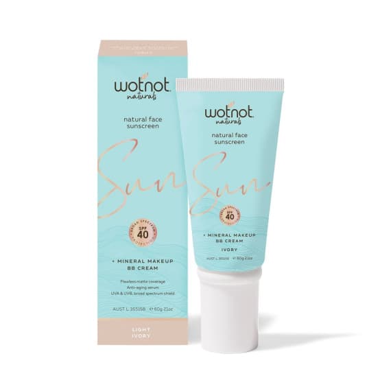 Buy Wotnot Natural Face Sunscreen SPF 40+ Mineral MakeUp Ivory 60g