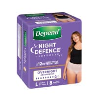 Depend Real Fit Womens Night Defence Underwear 8 Pack