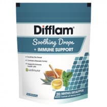 Difflam Soothing Drops plus Immune Support Eucalyptus Menthol 20 Drops