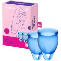 Satisfyer Feel Confident Menstrual Cup Dark Blue 2 Pcs